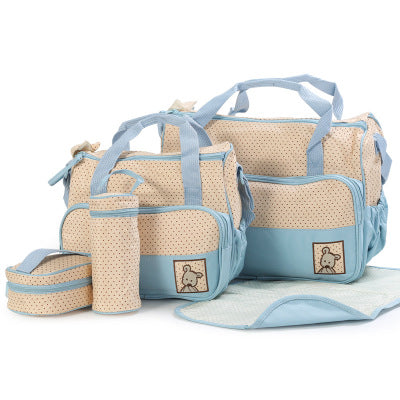 Baby Diaper Bag Set with Bottle Holder for Strollers