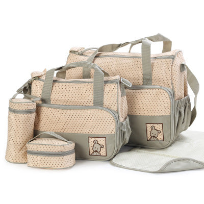 Baby Diaper Bag Set with Bottle Holder for Strollers