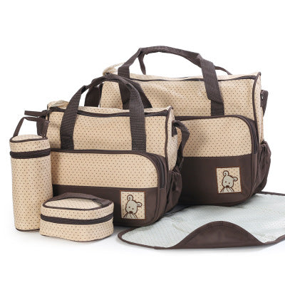 Baby Diaper Bag Set with Bottle Holder for Strollers