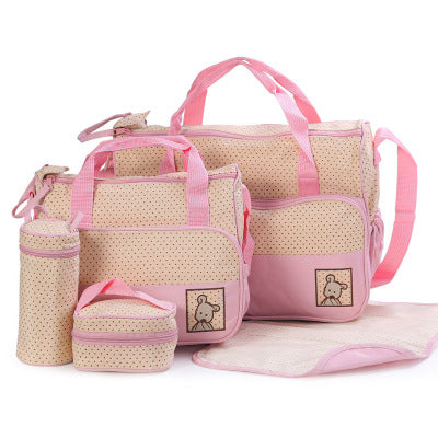 Baby Diaper Bag Set with Bottle Holder for Strollers