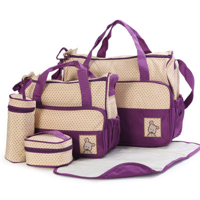 Baby Diaper Bag Set with Bottle Holder for Strollers