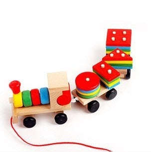 Educational Wooden Train Puzzle for Little Builders